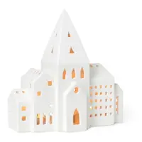 Sfeșnic alb de Crăciun din ceramică Kähler Design Urbania Lighthouse City