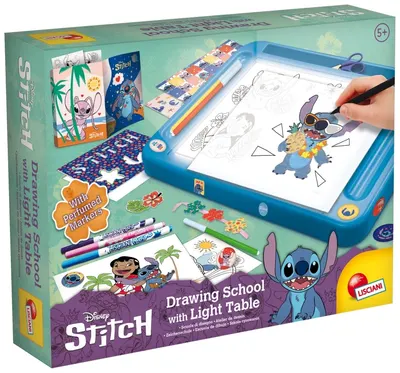 Kit creativ Lisciani Giochi - Cu o placă strălucitoare, Stitch