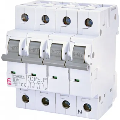 ETIMAT 6 Intrerupatoare automate miniatura 6kA ETIMAT 6 3p+N B50