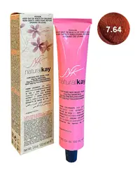 Vopsea vegana 7.64 Red Copper Blonde, 100ml, Natural Kay