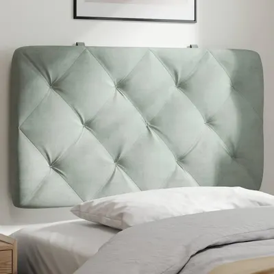 vidaXL Pernă tăblie de pat, gri deschis, 80 cm, catifea