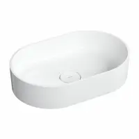 Lavoar OMNIRES Ovo M+ cu montare pe blat, 55x36 cm, compozit, alb