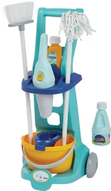 Set de joacă Ecoiffier - Cărucior de curățare