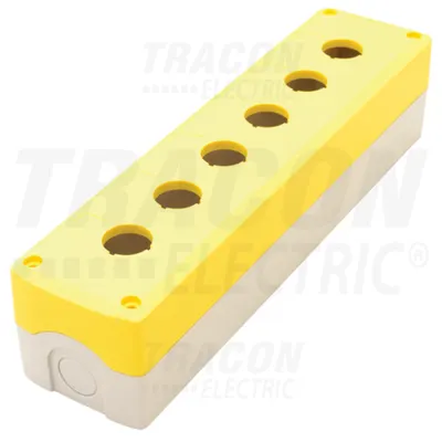 Carcasa pentru butoane, galben,6 NYGD-6YE d=22,5, IP65, 2×PG-13,5