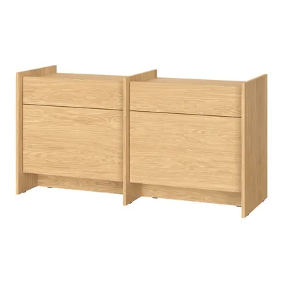 Comodă în culoare naturală cu aspect de lemn de stejar 146x76x51 cm Hido – noo.ma