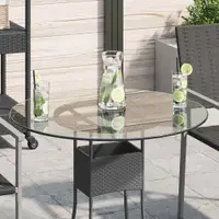 vidaXL Blat masă din sticlă securizată rotund 700 mm