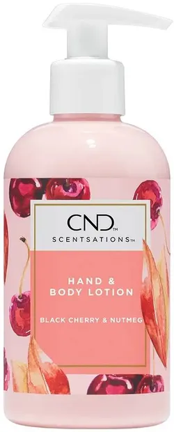 CND Scentsations Loțiune pentru mâini și corp, cireșe negre și nucșoară, 975 ml