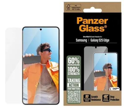 Protector de sticlă PanzerGlass - Ultra Wide Fit, Galaxy S25 Edge, transparent