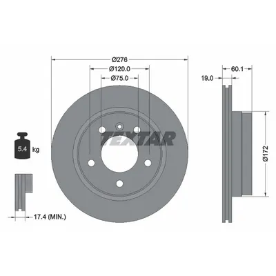 Disc frana TEXTAR 92072403