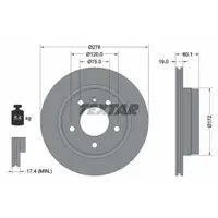 Disc frana TEXTAR 92072403