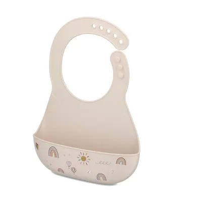 Bavetă bej din silicon Sunshine & Rainbow – Mepal
