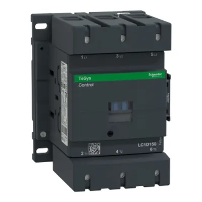 Contactor, TeSys Deca, 3P(3NO), AC-3/AC-3e, <=440V, 150A, bobina standard 24V DC, borne cu surub
