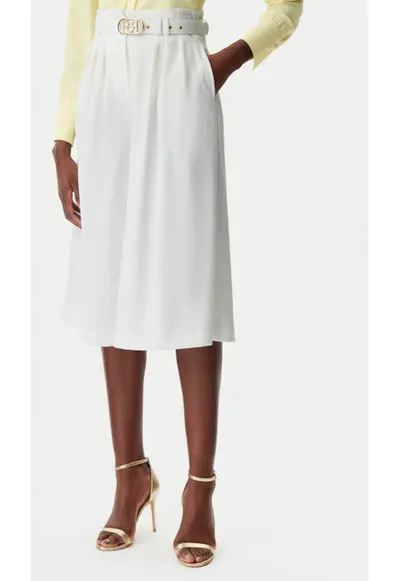 Pantaloni dama - 305318077 - Poliester - Alb - Alb