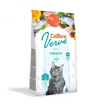 CALIBRA Verve GF Sterilised , Hering, hrană uscată fără cereale pisici sterilizate, 3,5kg