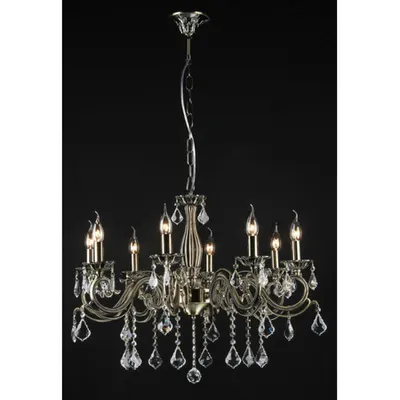 Candelabru Bronze ,8 becuri dulie E14, 230V,D.76cm, H.57 cm,Bronz