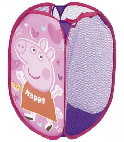 Cos textil pentru jucarii Peppa Pig 36x36x58 cm