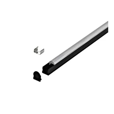 LED-Stripe Profile surface with 30° linear lens black 3000mm