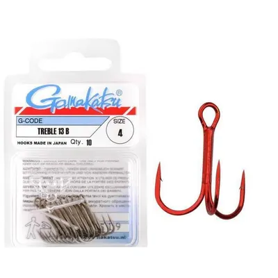 Ancora Tripla Gamakatsu 13n Treble Red 10, Nr 8, Buc / Plic