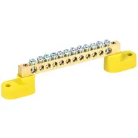 Neutral bus bars with two corner Izolators SHNI-6x9-12-U2-ZH