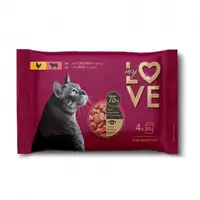 My Love Cat - Hrana umeda completa - Pui & Vita - Set 4x85g