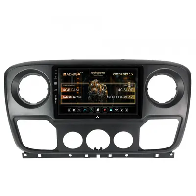 Navigatie Opel Movano Renault Master Nissan NV400 (2011-2021), Android, A-Octacore 4GB RAM + 64GB ROM, 10.1 Inch - AD-BGA10004+AD-BGRKIT388V2