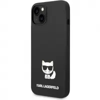 Husa pentru Apple iPhone 14 Plus, Karl Lagerfeld, Silicone Body Choupette, Neagra