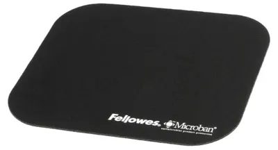 Mouse pad Fellowes - Microban, antibacterian, S, moale, negru