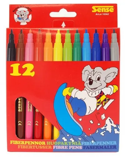 Carioci colorate Sense – 12 bucati