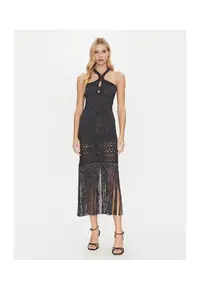 Rochie dama - 305172501 - Viscoza/Fibre metalice - Negru - Negru
