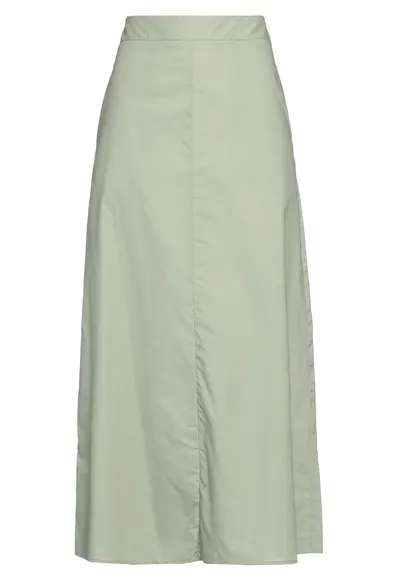 Fusta dama Trussardi - lunga - verde - bumbac - cu fermoar - doua buzunare