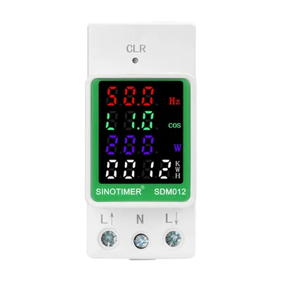 Contor monofazat de energie electrica, Sinotimer, 50-300V, 100A, display led, functie resetare, iluminat, SDM012-2
