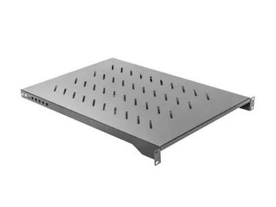 Poliță fixă 19" 1U / 483x700 mm, max. 25 kg, negru