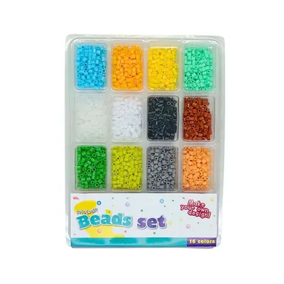 Set Mărgele Termoadezive, Art & Craft – 16 Culori + Foaie pentru Fier de Călcat