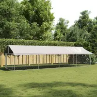 Gossi padoc pentru caini de exterior, cu acoperis, 600x200x150 cm