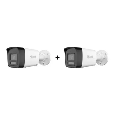 PROMO - Pachet camere supraveghere IP cu iluminare duala Hikvision Hilook IPC-B160HA-LUF/SL, 6 MP, 2.8 mm, IR/Lumina alba 30 m, microfon si difuzor, slot card, PoE, slot card, pret redus 50% la al doilea produs