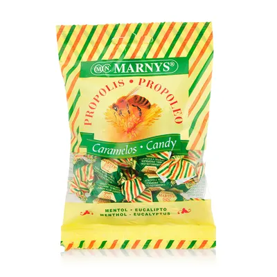 Bomboane cu propolis, miere, mentol si eucalipt, 60g, Marnys
