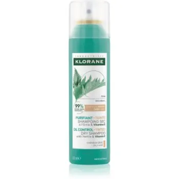 Klorane Nettle șampon uscat pentru păr gras și închis la culoare
