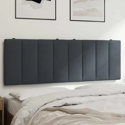 vidaXL Pernă tăblie de pat, Hanko, gri închis, 120 cm, catifea