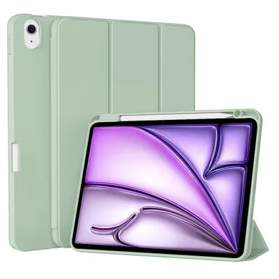 Husa pentru Apple iPad Air 11 (2026) / iPad Air 11 (2025) / Air 11 (2024), Techsuit, Flex Trifold, Verde Matcha