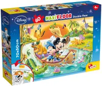 Puzzle cu două fețe Lisciani de colorat din 60 piese - Mickey