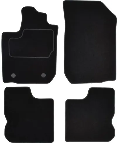 Covorase auto (set, velur, 4 bucati, culoare negru) DACIA LOGAN II dupa 2012