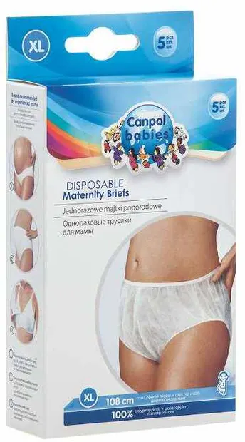 Chiloti de unica folosinta după naștere Canpol - Marimea XL, 5 buc.