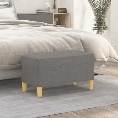 vidaXL Bancă, gri închis, 70x35x41 cm, textil