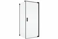 Cabina de dus 70x70 cm cu usa batanta si profil compensator, negru mat, instalare usa dreapta Ronal Cadura