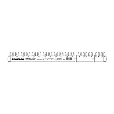 Busbar, 1xRCCB 4-pole, 3xMCB 4-pole, 12 x MCB 1+N/1 MW, 28MW