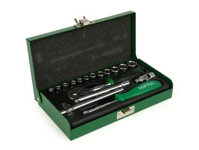 Set chei tubulare cu clichet 1 4 , Toptul 4-13mm 17 piese