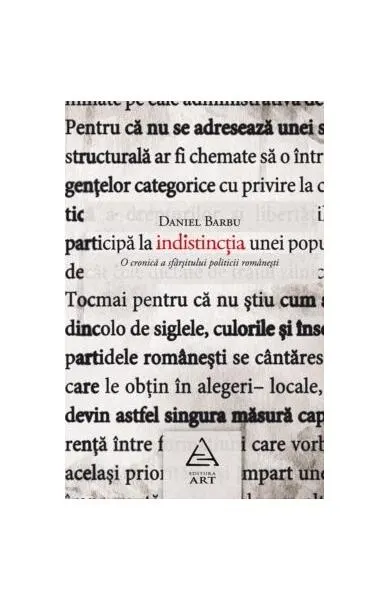 Indistincţia - Paperback - Daniel Barbu