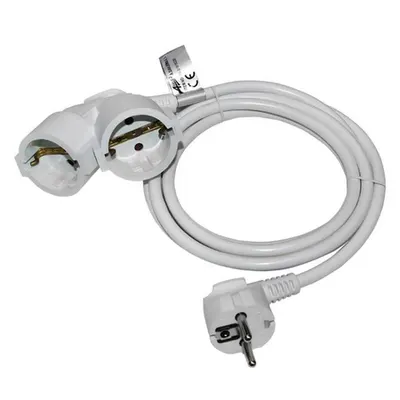 Prelungitor schuko 2 cuple de la 1 stecker la 2 cuple cablu 3x1.5mm²