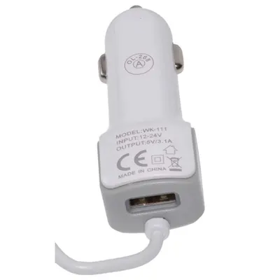 Incarcator Auto Fast Iphone 3,1A + Usb 100cm Engros