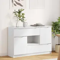 vidaXL Bufet Alb 100 x 30 x 65,6 Lemn prelucrat